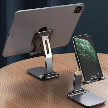 Masa telefon tutucu Katlanabilir Standı iPhone iPad Xiaomi İçin Ayarlanabilir Yerçekimi Metal Masa Masaüstü Cep akıllı telefon standı Aksesuarları