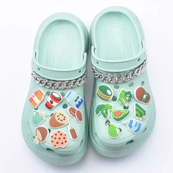 1 Adet Ayakkabı Asılı Dekorasyon Süt PVC Croc Takı Dekorasyon Kivi JİBZ Toka çocuk Parti noel hediyesi 11