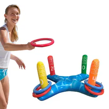 Şişme Atma Oyunu Halka Kullanımı Kolay Havuz Oyunları Oyuncaklar İnteraktif Atma Halka Su Sahne çocuk şişme oyuncaklar 17