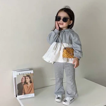 Yeni Varış Toddler Kız Güz Butik Giyim 2021 Bebek Kız Uzun Kollu 2 Parça Takım Elbise Üst + Pantolon Çocuklar Kıyafetler 10