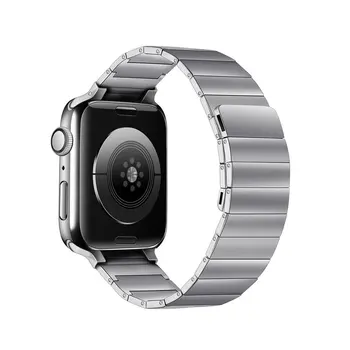 Manyetik çelik şerit Apple Watch İçin Ultra bant 49mm 8 7 6 5 4 se 45mm 41mm 44mm 40mm iwatch için Paslanmaz Çelik kayış 42mm 38mm 2