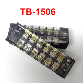 5 adet / grup TB Terminal Bloğu TB-1506 Panel Montajlı Terminal Konnektörü 600V 15A 6 Pozisyon 6