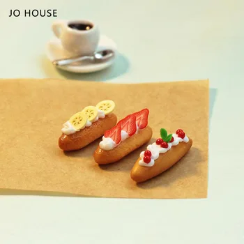 JO EV 1: 12 Dollhouse Minyatür Modeli Dollhouse Aksesuarları Fırın Dekorasyon Sahne Fransız Ekmeği 9