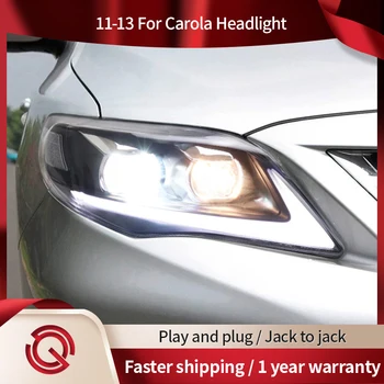 Corolla için kafa Lambası LED Far 2011-2013 Farlar Corolla DRL Dönüş Sinyali Yüksek ışın Melek Göz Projektör Lens Araba Styling