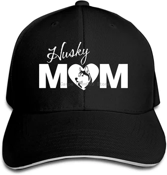 Husky Anne Şapka Erkekler Kadınlar için beyzbol şapkası Güneş Koruma kamyon şoförü şapkası Siyah 5