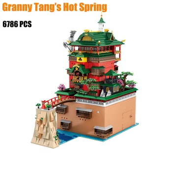 6786 ADET MOC Sokak Görünümü Büyükanne Tang Kaplıca Tuğla Modeli DIY Monte Yaratıcı Oyuncaklar Çocuklar İçin Hediye 16