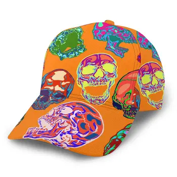 2021 Yaz Yeni Unisex Açık Spor Güneş Koruyucu beyzbol şapkası Koşu vizör kapağı Renkli Kafatasları 17
