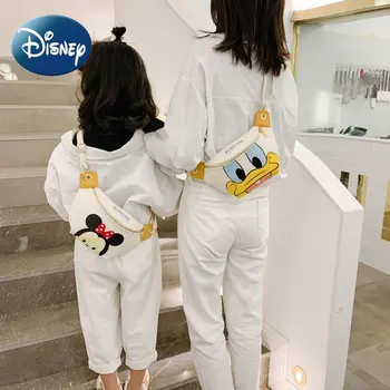 Disney çocuk Bel Çantası Sevimli Ebeveyn-çocuk Bel Çantası Donald Ördek Minnie PU Malzeme Göğüs Çantası Kızlar için çocuk doğum günü hediyesi 9
