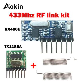 RF Kablosuz Alıcı Modülü 433MHZ RX480E verici alıcı Öğrenme Kodu 1527 4 Kanal Arduino Diy Kiti İçin 18