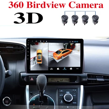 TOYOTA için AE20 2009 ~ 2017 Araba Multimedya GPS Radyo Navigasyon NAVI Oynatıcı Entegre CarPlay 360 Kuş Görünümü 3D