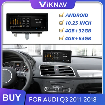 Android araba radyo kafa ünitesi için AUDİ Q3 2011 2012 2013-2015 2016-2018 araba ses multimedya oynatıcı stereo alıcısı GPS navigasyon 17