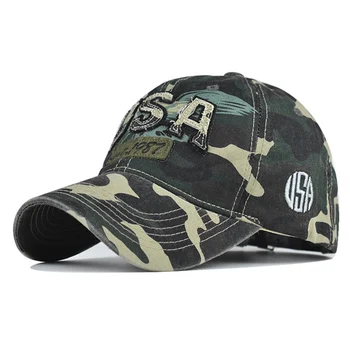 Erkekler Kadınlar beyzbol şapkası Vintage Yıkanmış Nakış Snapback Moda ABD Bayrağı Pamuk Kamuflaj Golf Balıkçılık Spor Şapka MZ0220 17