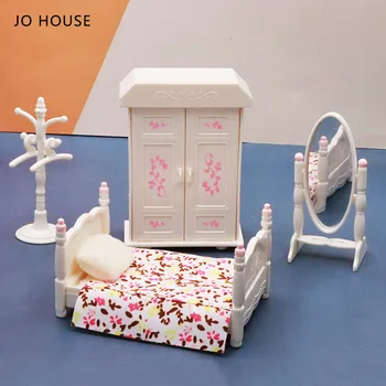 JO EV Mini yatak odası mobilyası Seti Modeli Dollhouse Minyatür Modeli Gıda Oyun Aksesuarları 10