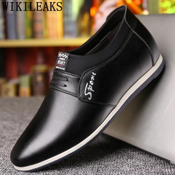 Lüks erkek ayakkabısı deri sneakers Erkek tasarım ayakkabı Moda Beyaz Asansör Ayakkabı Erkekler İçin 2022 Zapatos Hombre Rahat Cuero Buty 10