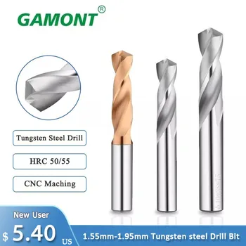GAMONT 50°55° 1.95 mm 3 Shanks Karbür Alaşım Tungsten Çelik Matkap Süper Sert Nano Kaplama Yüksek Sertlik CNC torna freze kesicisi 4