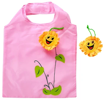 2019Sun çiçek Sıcak Yaratıcı çevre saklama çantası Çanta Katlanabilir Alışveriş Çantaları Kullanımlık Katlanır Bakkal Naylon eko tote Çanta 4