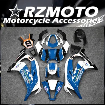 Enjeksiyon Yeni ABS Kaporta Kiti Fit için Kawasaki Ninja ZX10R 2011 2012 2013 2014 2015 11 12 13 14 15 Kaporta seti Mavi Beyaz