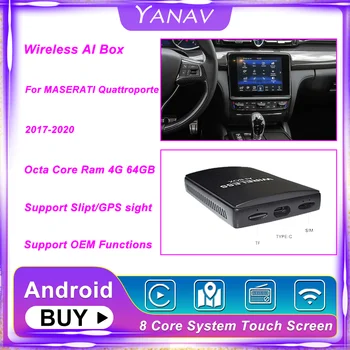 Carplay Kablosuz Aı Kutusu Çift Bluetooth Android MASERATİ Quattroporte 2017-2020 İçin otomobil radyosu Multimedya Oynatıcı Akıllı Kutusu HDMI 18