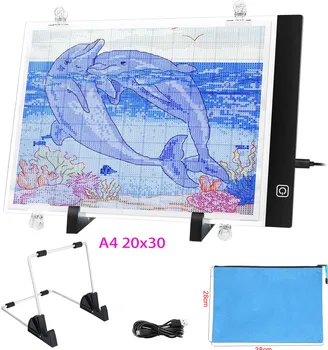 A5 / a3 led ışık Pad 5D Elmas Boyama Kurulu Boyama Çizim için USB Powered Elmas Sanat Araçları Aksesuarları Kitleri 4