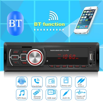 5208E In-Dash Oto Ses Merkezi FM Araba Stereo Araba Stereo MP3 Çalar Bluetooth uyumlu TF Kart U Disk AUX Radyo Kafa Ünitesi 18