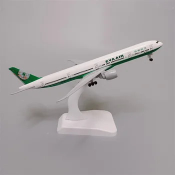 19cm Alaşım Metal EVA HAVA Boeing 777 B777 Havayolları Uçak Modeli Airways Diecast Uçak Modeli W Tekerlekler iniş takımları Uçak