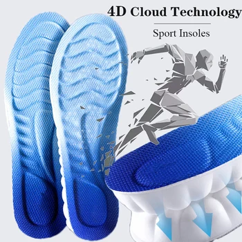 4D ayakkabı tabanlığı kaplaması Erkekler Kadınlar Yumuşak Nefes Ortopedik Spor Koşu Taban Şok Deodorant Emme Ayakkabı Ekler Ped 10