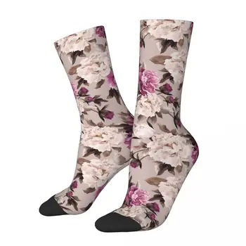 Sonbahar kış moda Unisex gül çiçek çorap çiçek kaymaz basketbol çorap 9