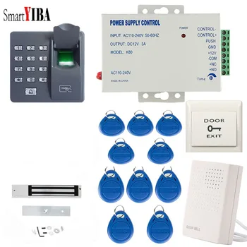 SmartYIBA RFID Biyometrik Parmak İzi Şifre Kapı Erişim Kontrol Sistemi Dingdong Çan Elektrikli Kapı Kilidi Güç Kaynağı 15
