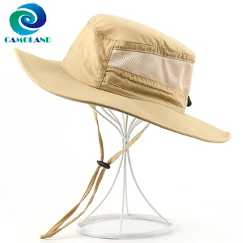 CAMOLAND Nefes Örgü Kova Şapka Kadın Erkek Yaz UV Koruma güneş şapkası Su Geçirmez Yürüyüş Kap Erkek Açık Balıkçılık Kapaklar 19