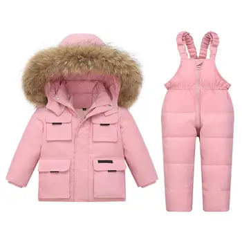 2021 Rusya Kış Bebek Çocuk Kapşonlu Kar Giyim Kalın Sıcak Su Geçirmez Giyim Çocuk Giysileri Aşağı Ceket Erkek Kız İçin A780 10