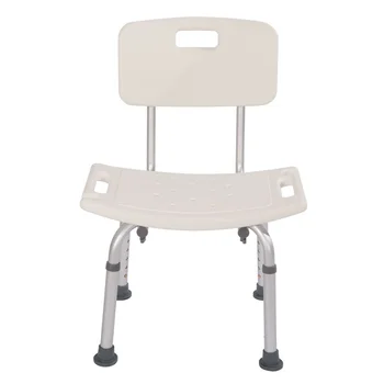 Banyo sandalyesi Banyo Tabure Alüminyum Alaşımlı Yaşlı banyo sandalyesi Arkalığı ile Beyaz [US-W] 13