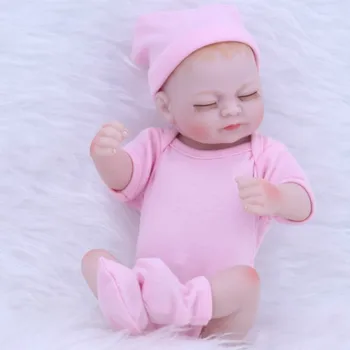 10 inç Moda Gerçekçi Yeniden Doğmuş Bebek Bebek Gözler Kapalı Banyo Bebek Kreş Bebek Bebek Erken Eğitim Oyuncaklar Fotoğraf Sahne 15