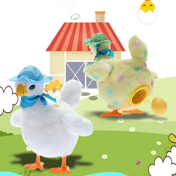 Elektronik Çılgın Tavuk peluş oyuncak Elektrikli Komik Şarkı Dans Yumurta Tavuklar Bebek Müzik Hayvan Çocuklar İçin noel hediyesi 5
