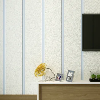 Modern basit 3D Duvar Kağıdı taklit kadife şerit duvar kağıdı dokunmamış kumaş yatak odası oturma odası arka plan duvar kağıdı W67 6