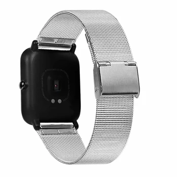 Watchband Xiaomi Huami amazfit GTS / Amazfit Bip / GTR 42mm kayış Metal toka milanese kemer Spor akıllı saat bilezik kayışı 1