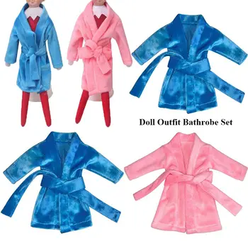 Seti 29 ~ 30 Bebek Dollhouse Çocuk Oyuncak Bebek Gecelik Bebek Kıyafet Bornoz oyuncak bebek giysileri Aksesuarları Günlük Banyo Giyim 2