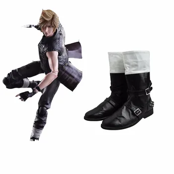Cosplaydiy Final Fantasy 15 Prompto Argentum Cosplay Ayakkabı Çizme FF15 Yetişkin Siyah Çizmeler L0516 19
