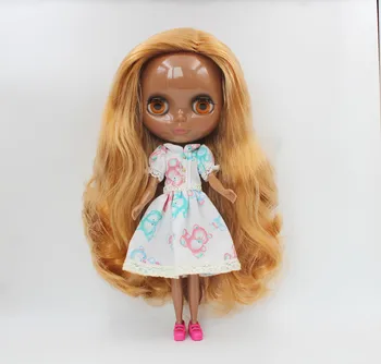 Ücretsiz Kargo büyük indirim RBL-558 DIY Çıplak Blyth doll doğum günü hediyesi kız için 4 renk büyük göz bebek güzel Saç sevimli oyuncak 12