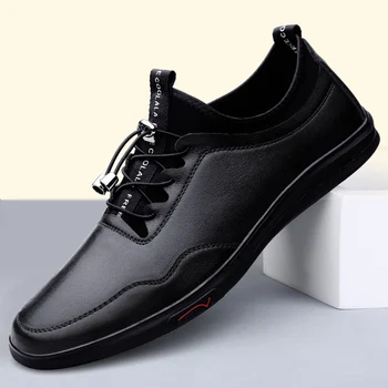 erkekler moccasins Lüks Marka Erkek Hakiki Deri rahat ayakkabılar Yeni Erkek Loafer'lar Moccasins Yaz Sürüş Yürüyüş sosyal ayakkabı erkekler 3