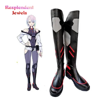35-46 Metre Anime Cyberpunk Edgerunners Lucy Cosplay ayakkabı Kadın Moda Çizmeler Rahat deri ayakkabı Oyunları Cadılar Bayramı Karnaval 16