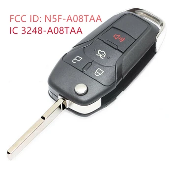 RIOOAK Yeni Çevirme Uzaktan Anahtar Anahtarsız giriş Fob 4 Düğme 315 MHz Ford Fusion 2013-2015 ıçin FCC ID: N5F-A08TAA 15