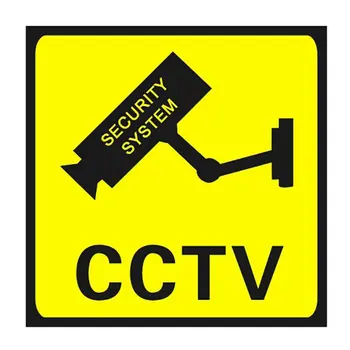CCTV Gözetim Güvenlik 24 Saat monitörlü kamera Uyarı Çıkartmaları Işareti Uyarısı Duvar Sticker Su Geçirmez Etiketleri 110x110mm 18