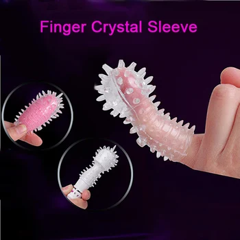 3 Adet Parmak Kristal Kılıf Mermi Sihirli Değnek Vibratör Kap Vajina Meme Klitoris Stimülatörü Parmak Kol Yetişkin Seks Oyuncakları kadın İçin 6