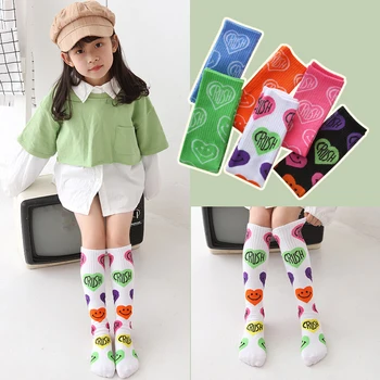 İlkbahar ve Sonbahar Yeni Bahar Pamuk Çorap Aşk Gülen Renkli Nefes kadın Çorap Kızlar Tüm Maç Diz Çorap Buzağı Çorap 13