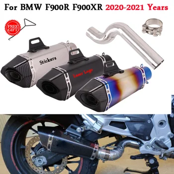 BMW için F900 F900R F900XR 2020-2021 Motosiklet Egzoz Sistemi Kaçış Değiştirmek Orta Bağlantı Borusu Çıkarılabilir DB Killer Moto Susturucu