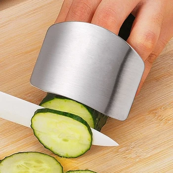 Mutfak Pişirme Sebze Parmak Koruma Güvenli Araçları Paslanmaz Çelik Koruyucular Parmak Kesim Sebze Araçları Mutfak Gadget 10