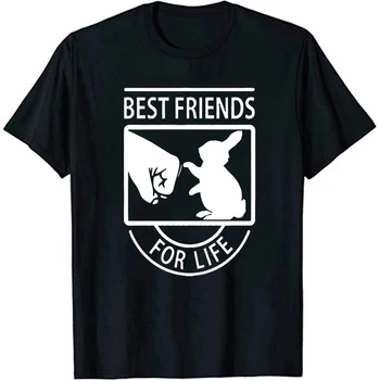 Yeni Komik Paskalya T Shirt Kadın Yenilik Tshirt Tavşan En Iyi Arkadaşlar Yaşam Gömlek hoş t-Shirt Mutlu Paskalya Kısa Kollu Üst Tee 14