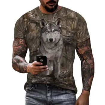 Yeni Yüksek Kaliteli erkek tişört Kamuflaj Avcılık Hayvan Sika Geyik 3D Baskı T Shirt Erkek Kadın Yaz Moda Rahat Serin Üstleri 3