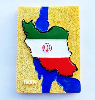 İran Basra Körfezi Caspian Yaratıcı Bayrak Haritası 3D Buzdolabı Mıknatısları Turizm Hediyelik Eşya Buzdolabı Manyetik Çıkartmalar 12
