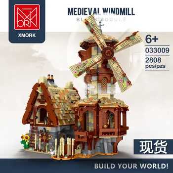 MOC-78729 Ortaçağ Fırıldak Yapı Taşları Modeli Lego ile Uyumlu Streetview Modüler Şehir Mimarisi Oyuncaklar Çocuk Hediyeleri 17